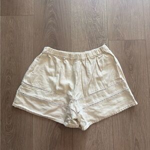 Women's Cream Shorts
